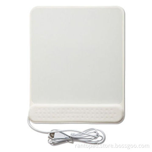 USB Infrared Heat Ergonomic Mouse Pad, Frictionless Resin Coated Surface, Non-skid Rubber Backing